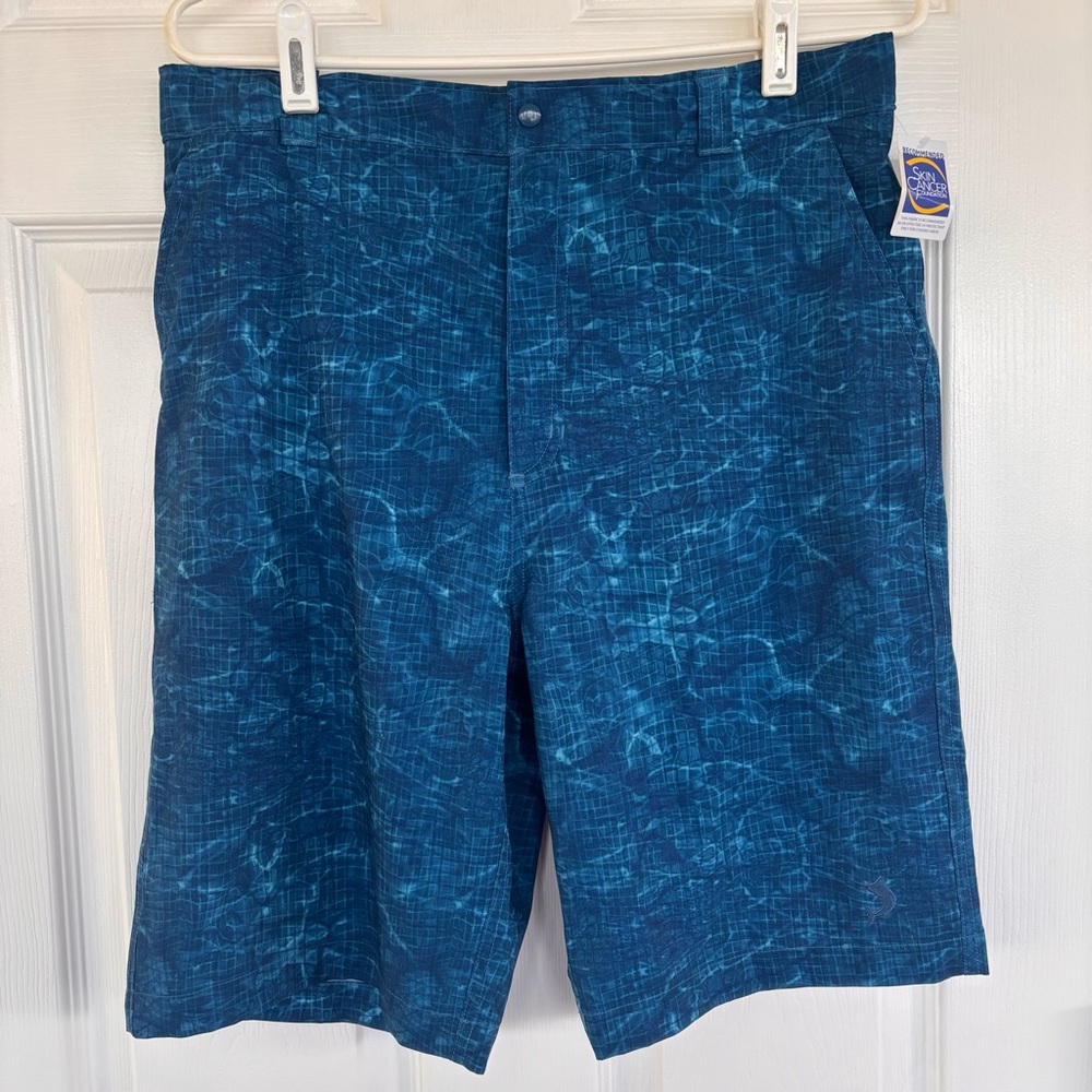 Reel Legends Teal Patterned Shorts